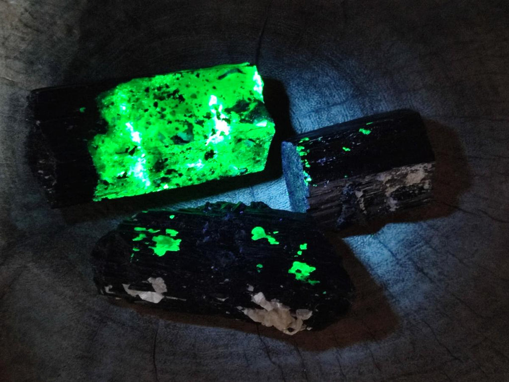 Natural Schorl Black Tourmaline Specimens x 12 From Erongo, Namibia - Toprock Gemstones and Minerals 