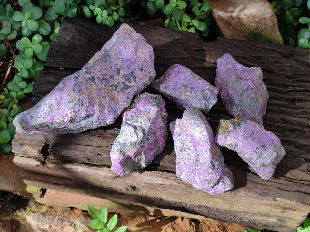 Natural Stichtite Cobbed Specimens x 6 From Barberton, South Africa - Toprock Gemstones and Minerals 