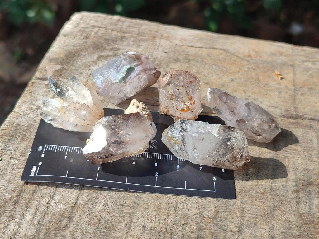 Natural Smokey Window Quartz Crystals x 35 From Brandberg, Namibia - Toprock Gemstones and Minerals 