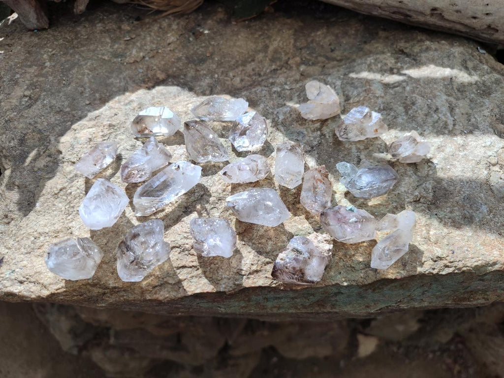 Natural Smokey Window Quartz Crystals x 35 From Brandberg, Namibia - Toprock Gemstones and Minerals 