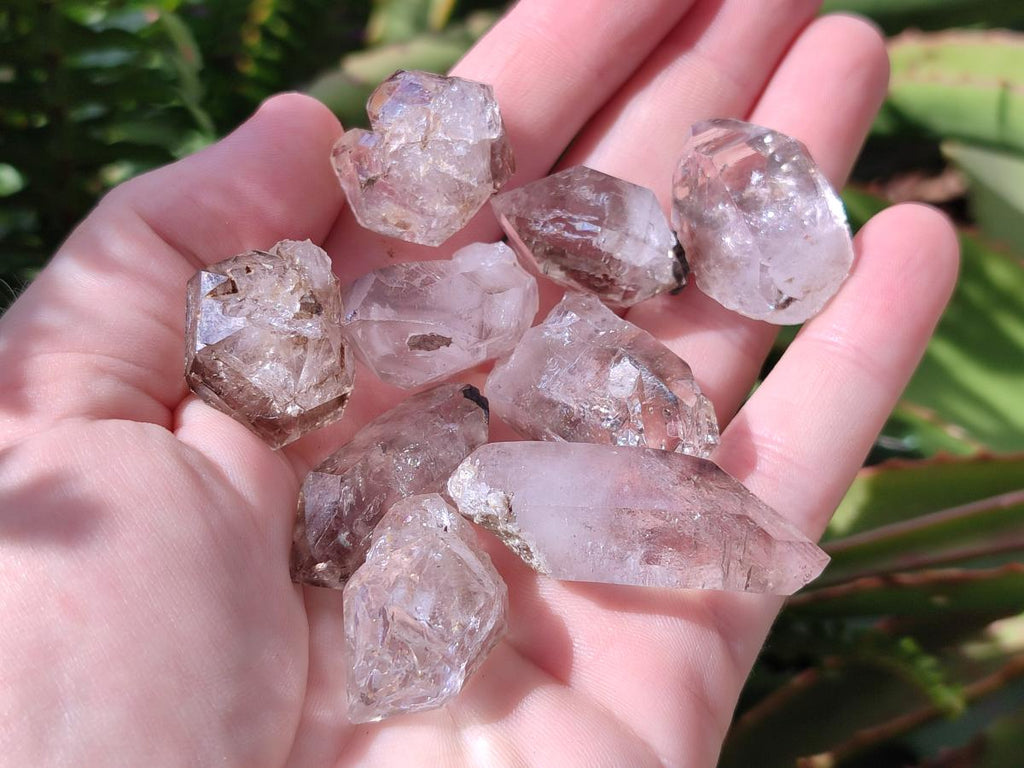 Natural Smokey Window Quartz Crystals x 35 From Brandberg, Namibia - Toprock Gemstones and Minerals 
