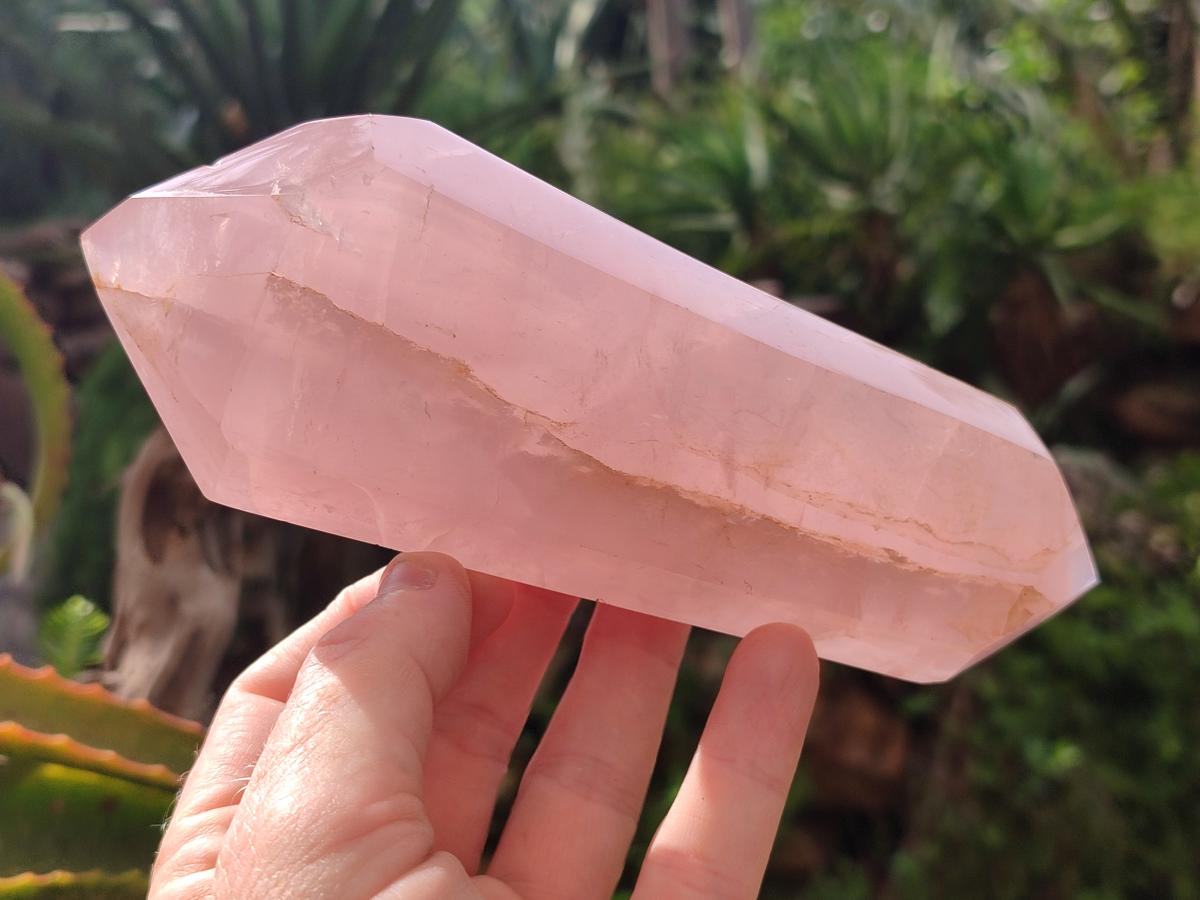 Polished Double Terminated Gemmy Rose Quartz Crystals x 3 From Madagascar - Toprock Gemstones and Minerals 