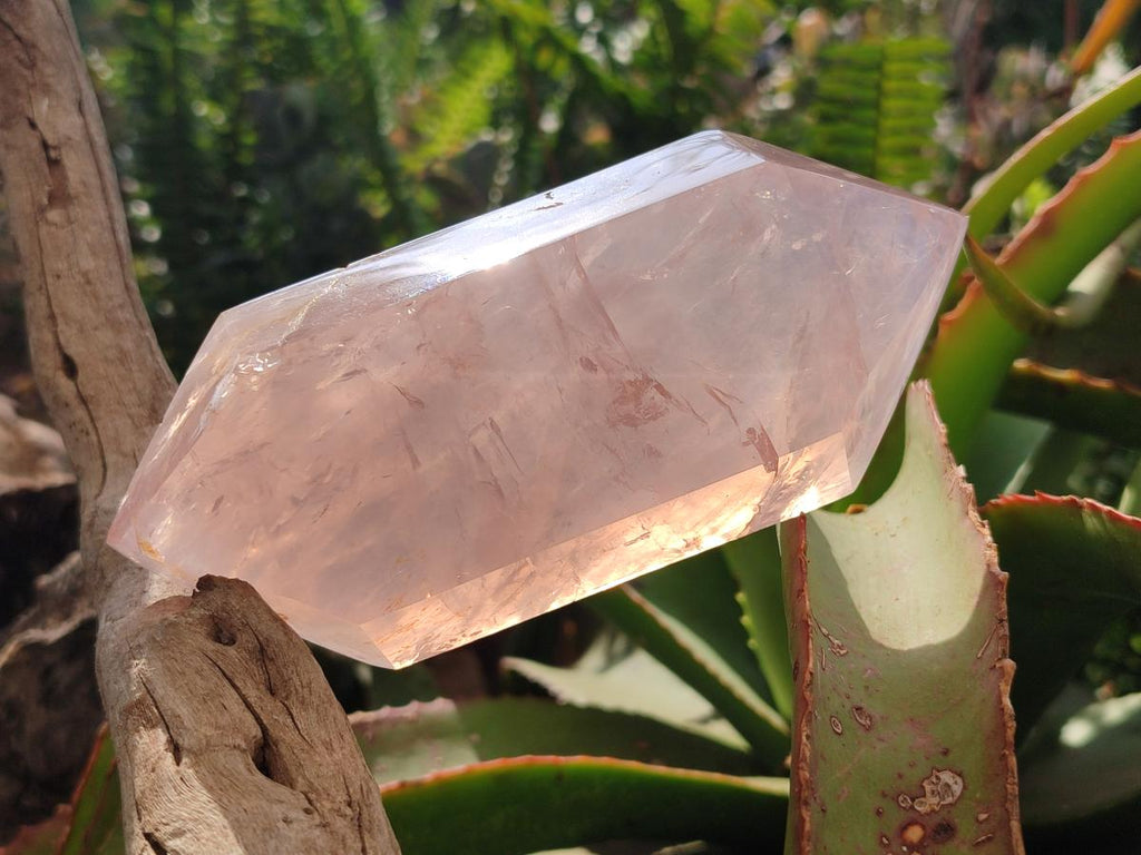 Polished Double Terminated Gemmy Rose Quartz Crystals x 3 From Madagascar - Toprock Gemstones and Minerals 