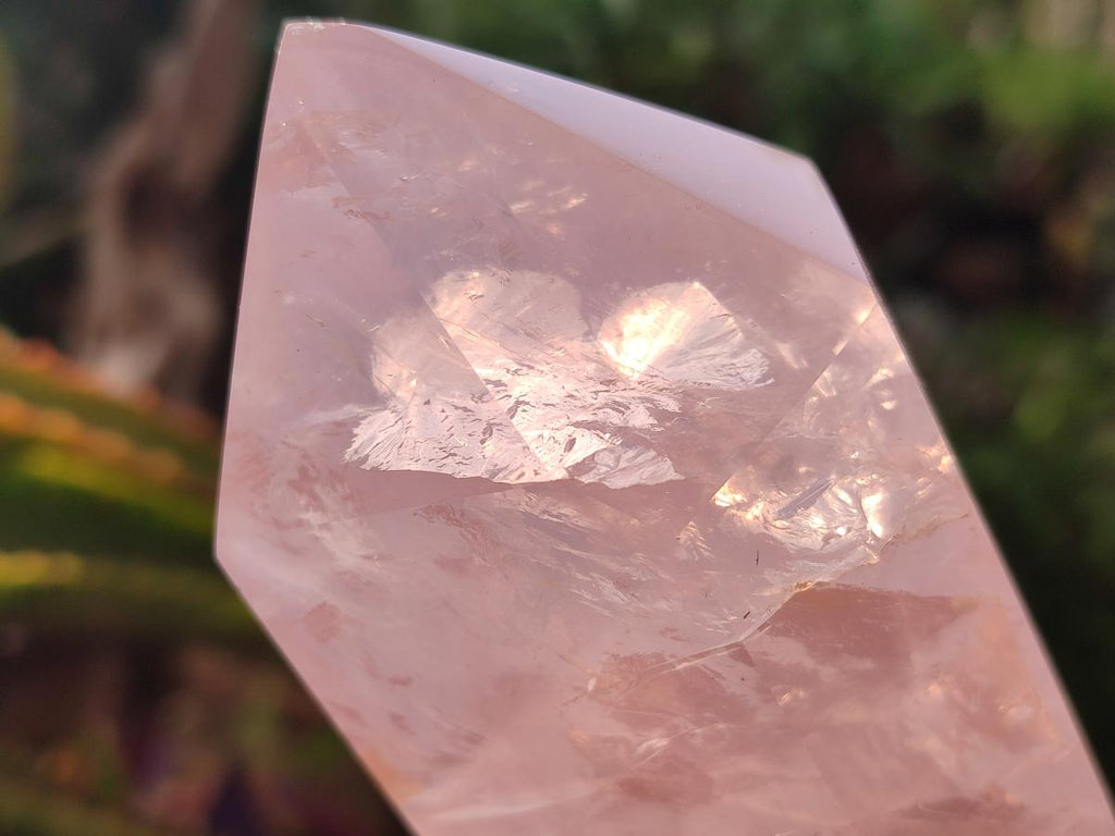 Polished Double Terminated Gemmy Rose Quartz Crystals x 3 From Madagascar - Toprock Gemstones and Minerals 