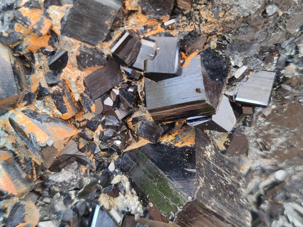 Natural Large Cabinet Schorl Black Tourmaline with Hyalite Opal x 1 From Erongo, Namibia - Toprock Gemstones and Minerals 