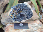 Natural Large Cabinet Schorl Black Tourmaline with Hyalite Opal x 1 From Erongo, Namibia - Toprock Gemstones and Minerals 