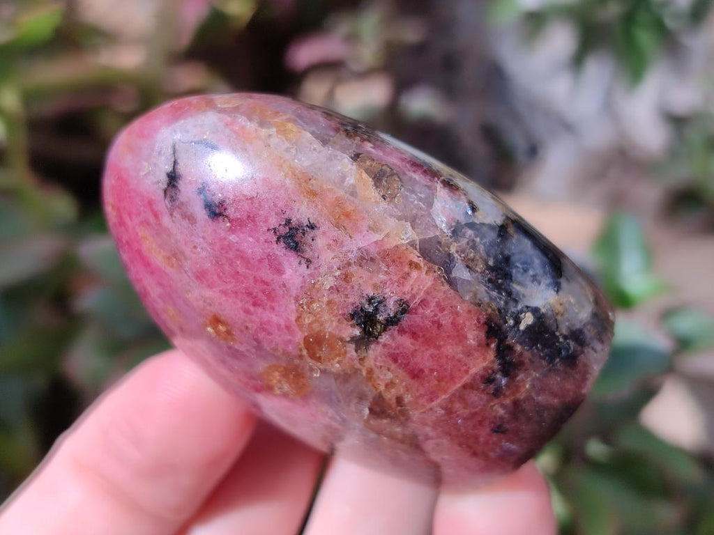 Polished Rhodonite Standing Free Forms x 6 From Ambindavato, Madagascar - Toprock Gemstones and Minerals 
