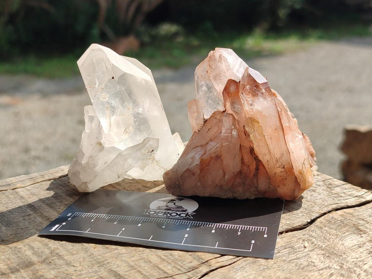 Natural Clear Cascading Quartz Crystal Clusters x 24 From Madagascar - Toprock Gemstones and Minerals 