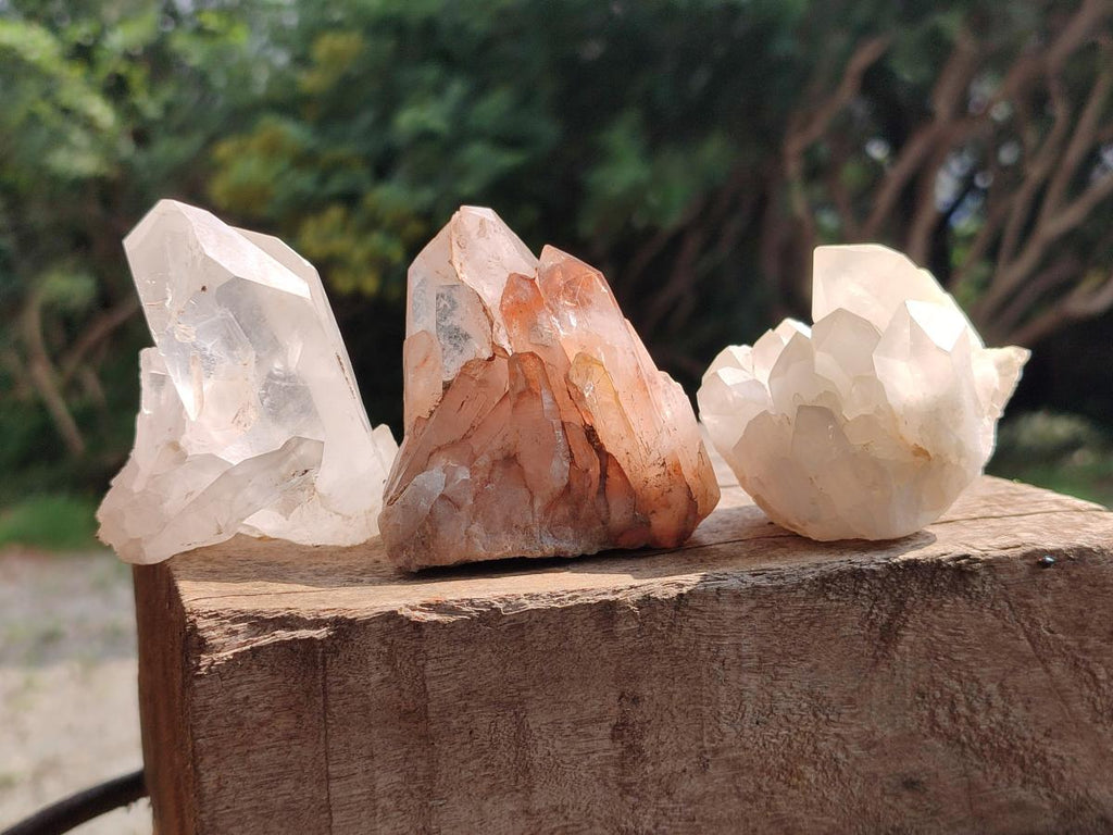 Natural Clear Cascading Quartz Crystal Clusters x 24 From Madagascar - Toprock Gemstones and Minerals 