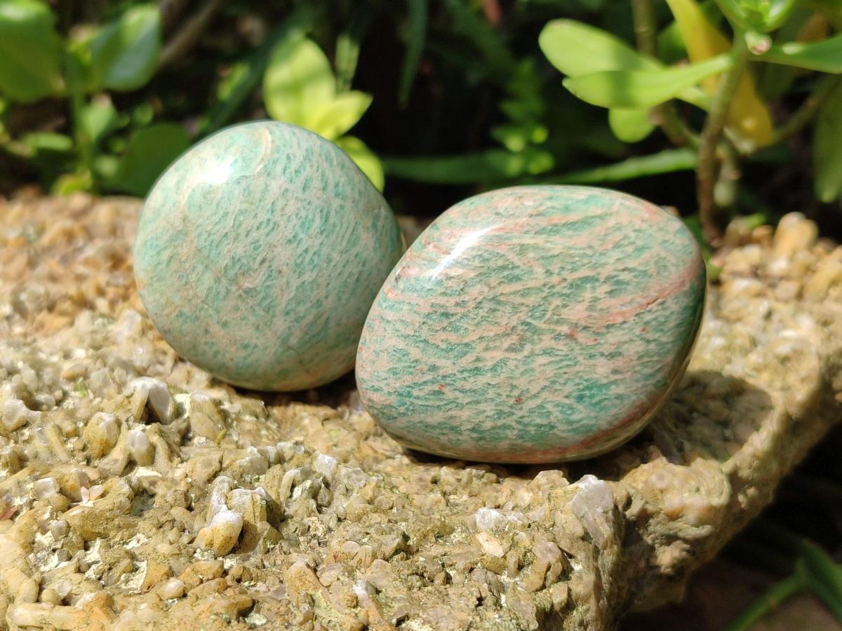 Polished Amazonite Free Forms x 24 From Zimbabwe - Toprock Gemstones and Minerals 