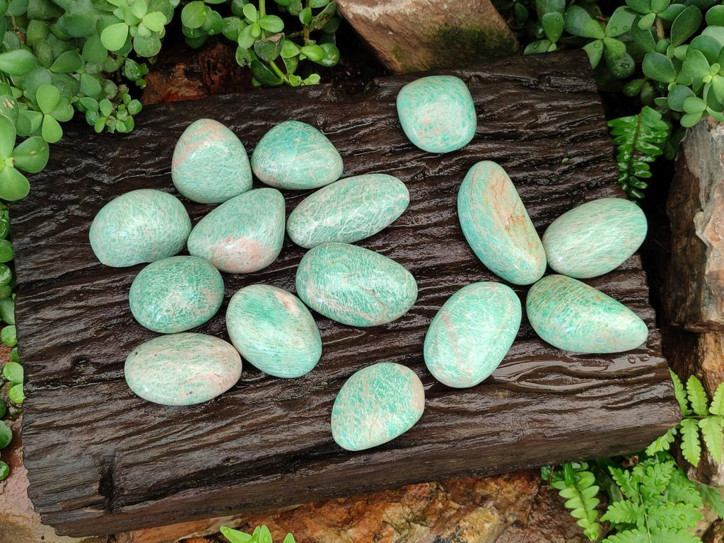 Polished Amazonite Free Forms x 24 From Zimbabwe - Toprock Gemstones and Minerals 