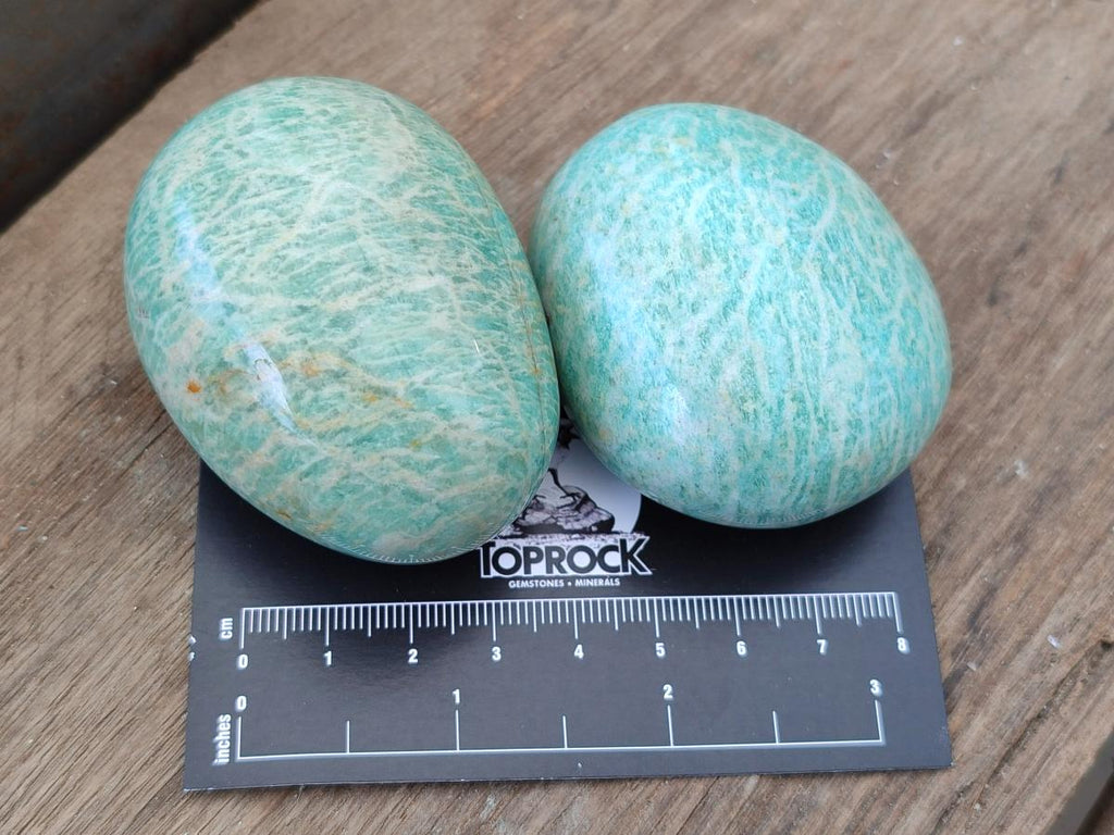 Polished Amazonite Free Forms x 24 From Zimbabwe - Toprock Gemstones and Minerals 