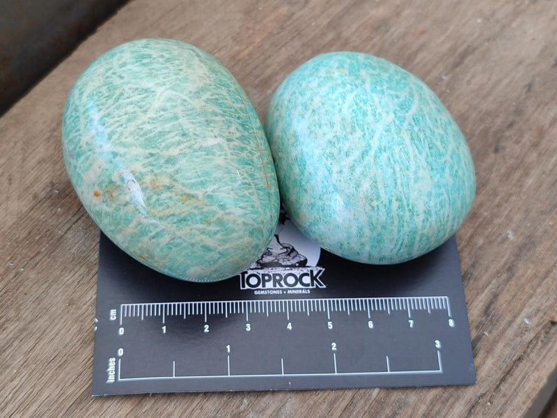 Polished Amazonite Free Forms x 24 From Zimbabwe - Toprock Gemstones and Minerals 