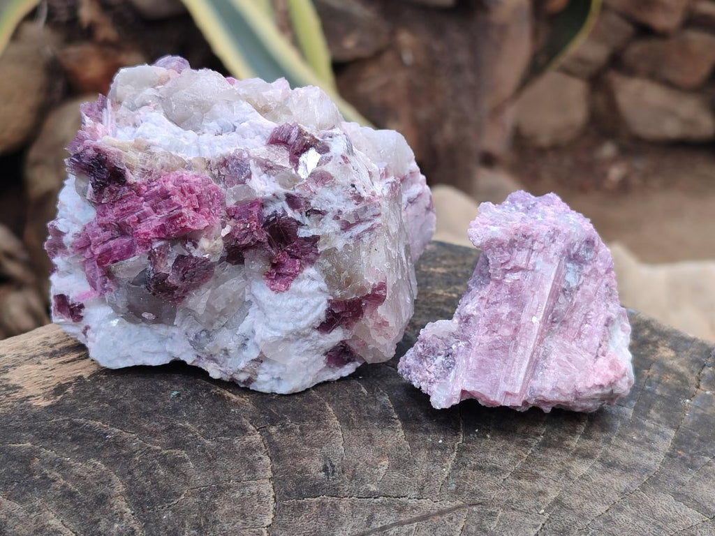 Natural Pink Rubellite Tourmaline Specimens x 12 From Karibib, Namibia - Toprock Gemstones and Minerals 