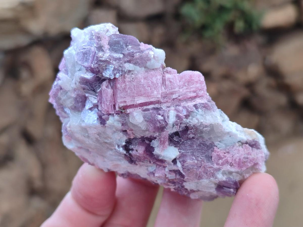 Natural Pink Rubellite Tourmaline Specimens x 12 From Karibib, Namibia - Toprock Gemstones and Minerals 