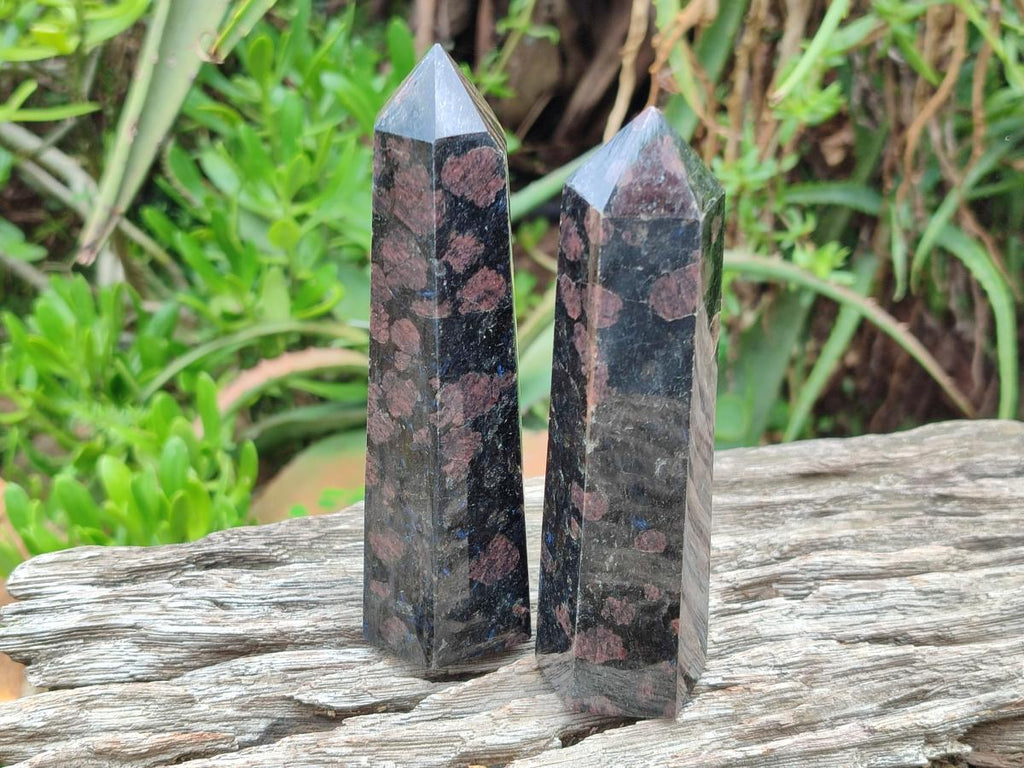 Polished Blue Iolite "Water Sapphire" Crystals x 3 From Madagascar - Toprock Gemstones and Minerals 
