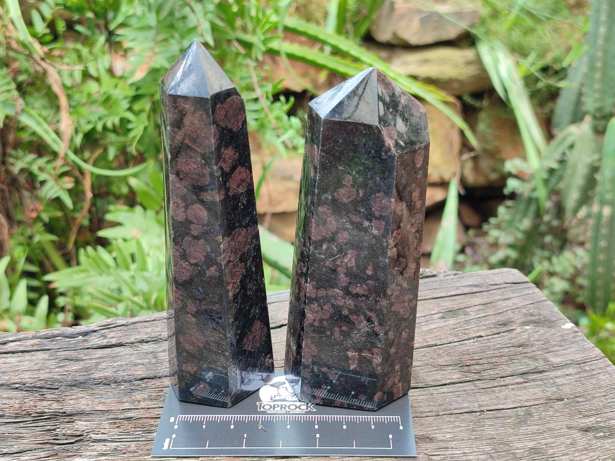 Polished Blue Iolite "Water Sapphire" Crystals x 3 From Madagascar - Toprock Gemstones and Minerals 