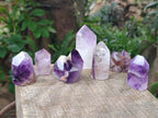 Polished Chevron Amethyst Crystals x 12 From Madagascar - Toprock Gemstones and Minerals 
