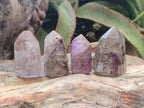 Polished Chevron Amethyst Crystals x 12 From Madagascar - Toprock Gemstones and Minerals 