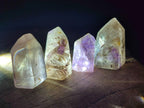 Polished Chevron Amethyst Crystals x 12 From Madagascar - Toprock Gemstones and Minerals 