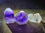 Polished Chevron Amethyst Crystals x 12 From Madagascar - Toprock Gemstones and Minerals 