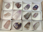 Polished Chevron Amethyst Crystals x 12 From Madagascar - Toprock Gemstones and Minerals 