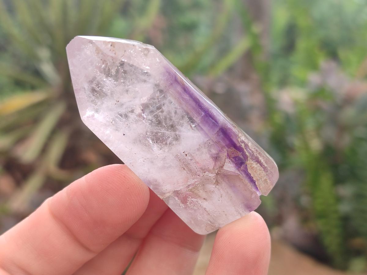 Polished Chevron Amethyst Crystals x 12 From Madagascar - Toprock Gemstones and Minerals 