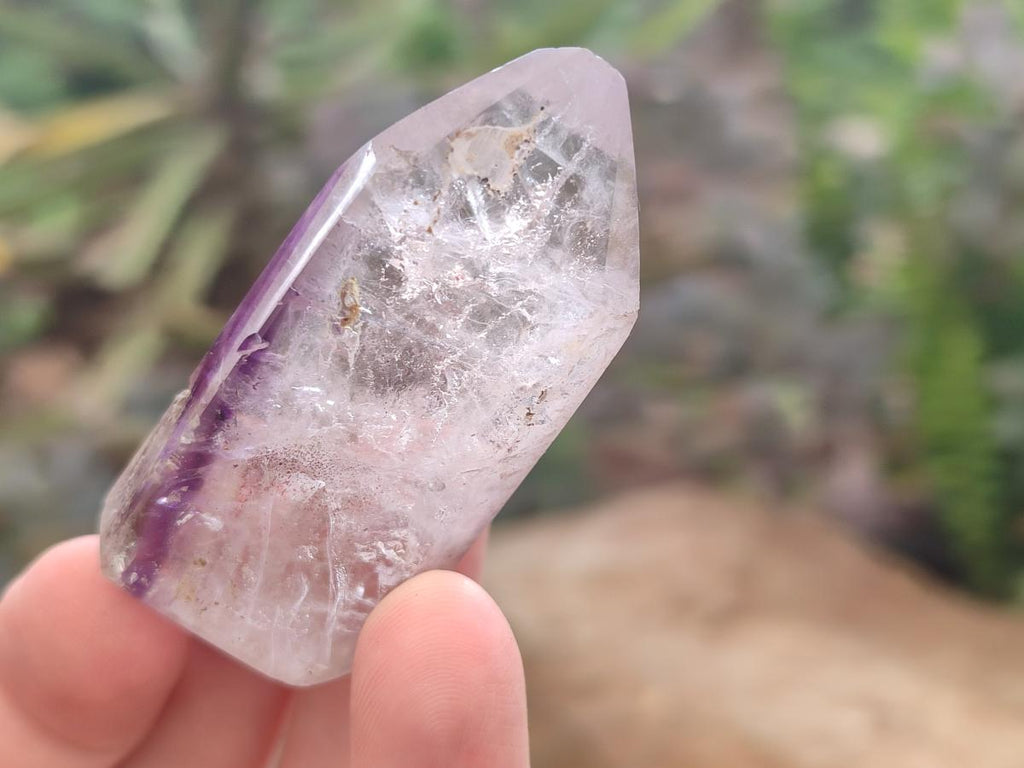 Polished Chevron Amethyst Crystals x 12 From Madagascar - Toprock Gemstones and Minerals 