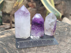 Polished Chevron Amethyst Crystals x 12 From Madagascar - Toprock Gemstones and Minerals 