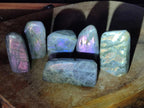 Polished Rare Purple Sunset Flash Labradorite Standing Free Forms x 6 From Madagascar - Toprock Gemstones and Minerals 