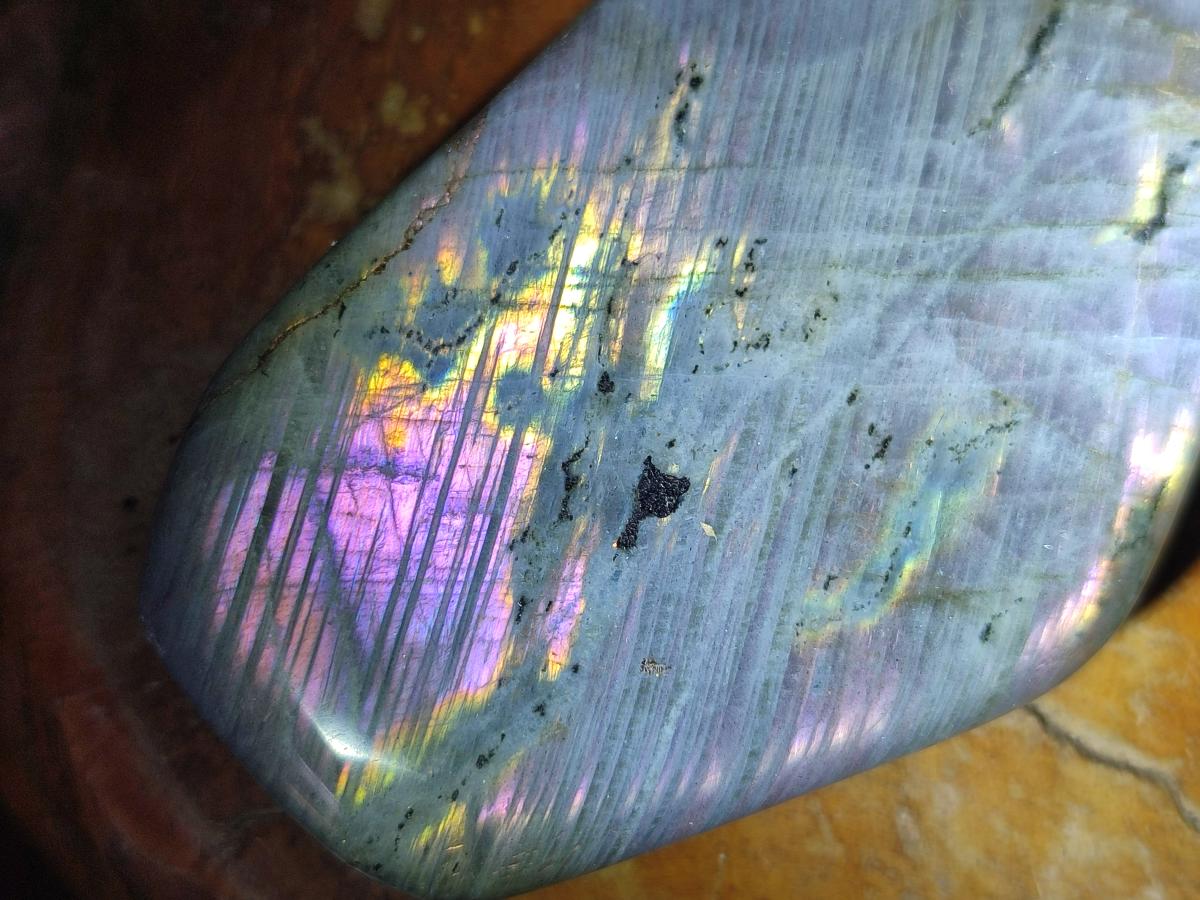 Polished Rare Purple Sunset Flash Labradorite Standing Free Forms x 6 From Madagascar - Toprock Gemstones and Minerals 