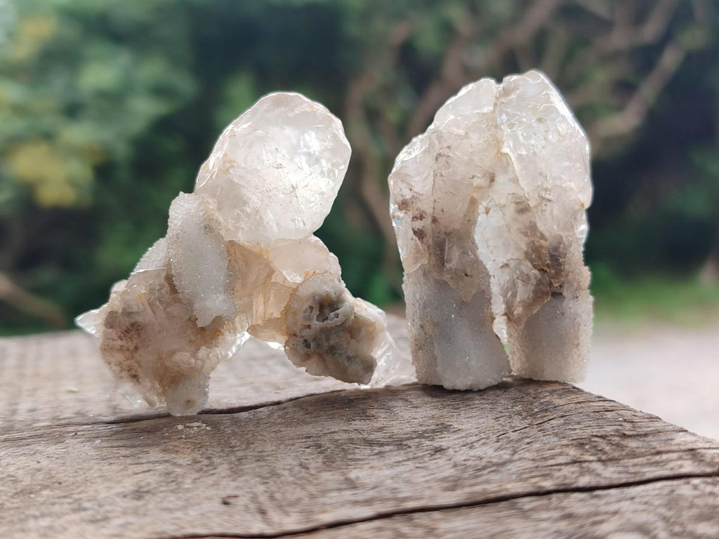 Natural Drusy Quartz Coated Spearhead Calcite Crystals x 39 From Albert's Mountain, Lesotho - Toprock Gemstones and Minerals 