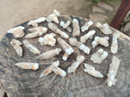 Natural Drusy Quartz Coated Spearhead Calcite Crystals x 39 From Albert's Mountain, Lesotho - Toprock Gemstones and Minerals 