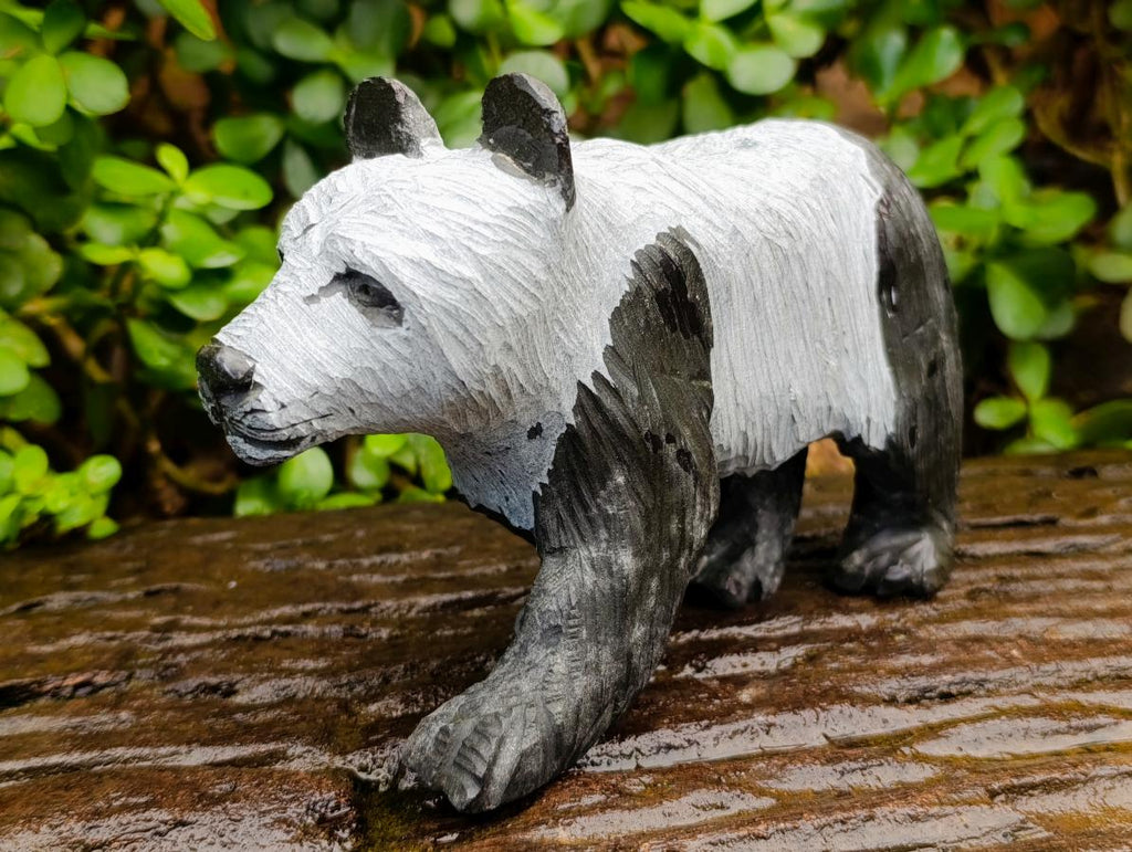 Handmade Large Panda Soapstone Carving x 1 From Zimbabwe - Toprock Gemstones and Minerals 
