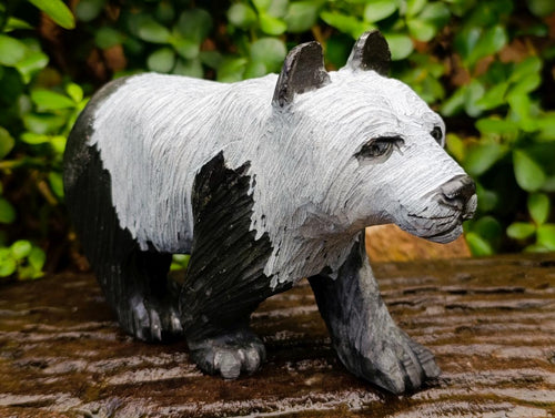 Handmade Large Panda Soapstone Carving x 1 From Zimbabwe - Toprock Gemstones and Minerals 