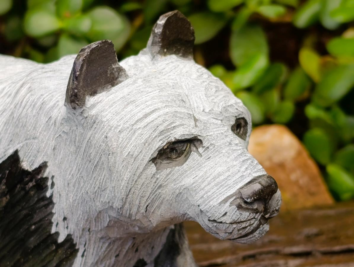 Handmade Large Panda Soapstone Carving x 1 From Zimbabwe - Toprock Gemstones and Minerals 