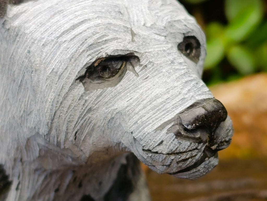 Handmade Large Panda Soapstone Carving x 1 From Zimbabwe - Toprock Gemstones and Minerals 