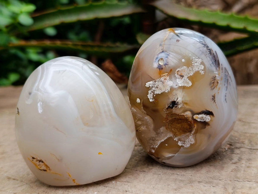 Polished Dendritic Agate Standing Free Forms x 6 From Moralambo, Madagascar - Toprock Gemstones and Minerals 