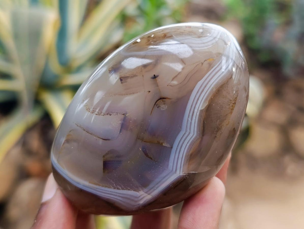 Polished Dendritic Agate Standing Free Forms x 6 From Moralambo, Madagascar - Toprock Gemstones and Minerals 