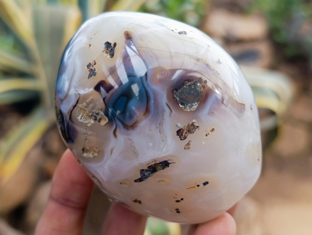 Polished Dendritic Agate Standing Free Forms x 6 From Moralambo, Madagascar - Toprock Gemstones and Minerals 