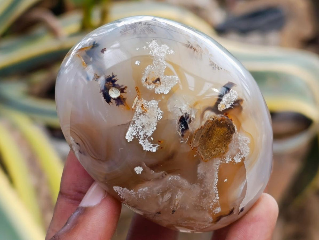 Polished Dendritic Agate Standing Free Forms x 6 From Moralambo, Madagascar - Toprock Gemstones and Minerals 