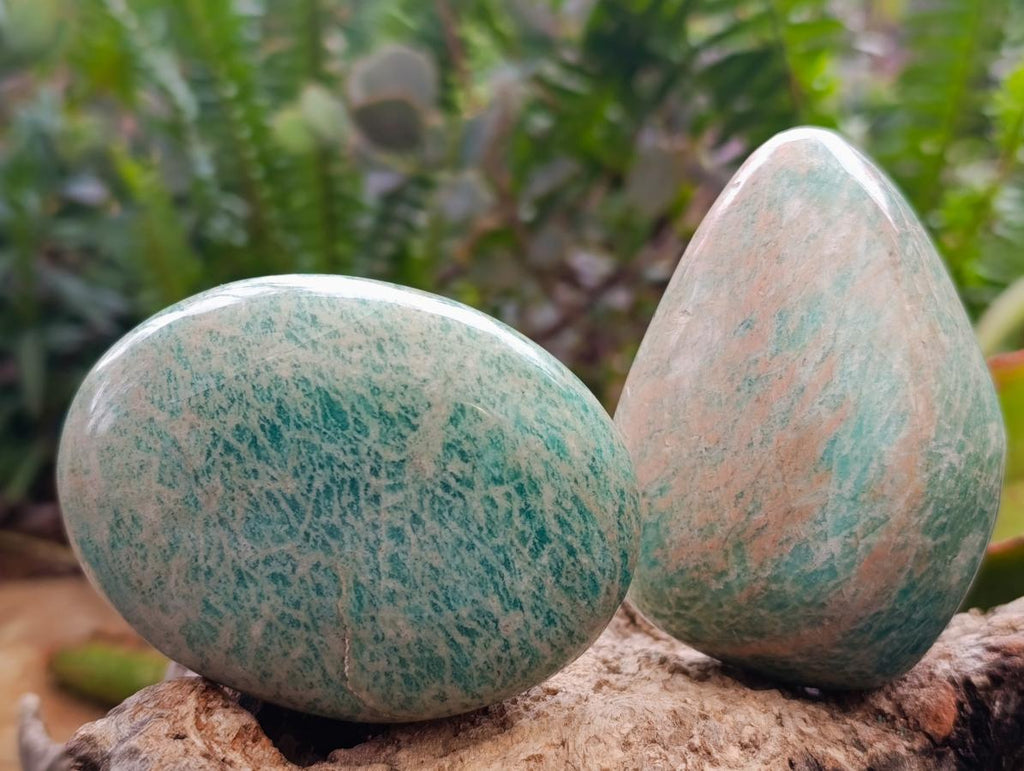 Polished Amazonite Free Forms x 9 From Zimbabwe - Toprock Gemstones and Minerals 