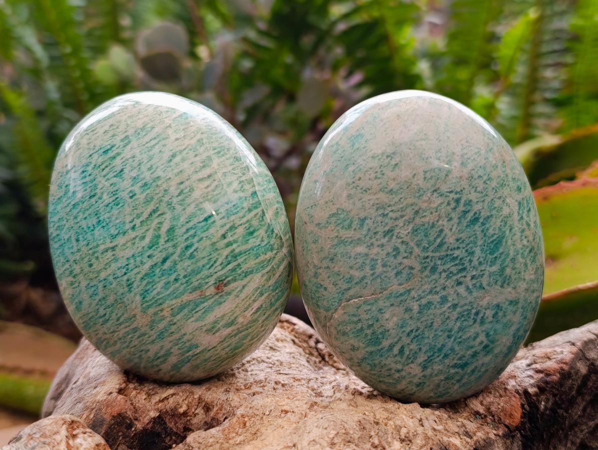 Polished Amazonite Free Forms x 9 From Zimbabwe - Toprock Gemstones and Minerals 