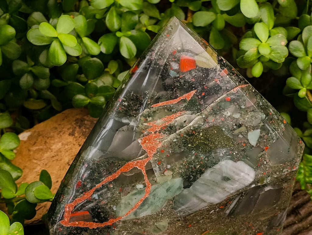 Polished XL Bloodstone Display Crystal x 1 From Swaziland - Toprock Gemstones and Minerals 