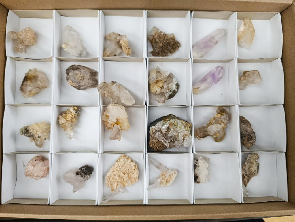 Natural Brandberg Window Quartz Crystals x 24 From Brandberg, Namibia - Toprock Gemstones and Minerals 
