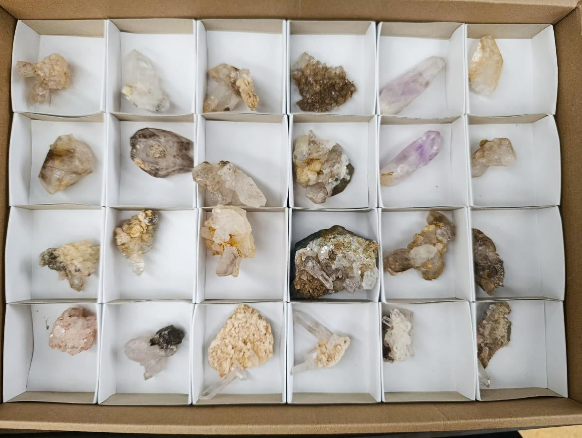 Natural Brandberg Window Quartz Crystals x 24 From Brandberg, Namibia - Toprock Gemstones and Minerals 