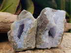 Natural Blue Lace Agate Geode Specimens x 12 From Nsanje, Malawi - Toprock Gemstones and Minerals 
