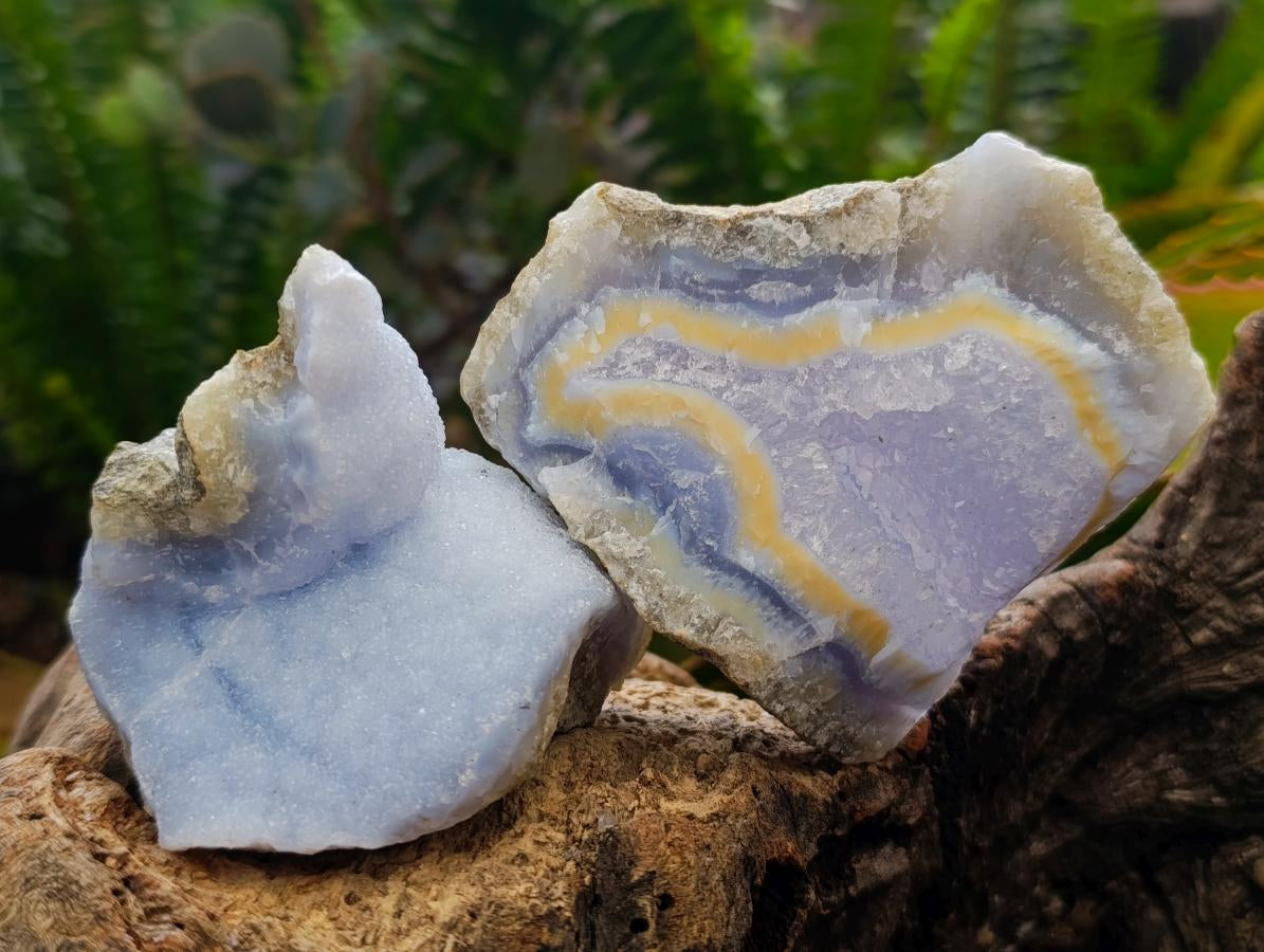 Natural Blue Lace Agate Geode Specimens x 12 From Nsanje, Malawi - Toprock Gemstones and Minerals 
