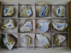 Natural Blue Lace Agate Geode Specimens x 12 From Nsanje, Malawi - Toprock Gemstones and Minerals 