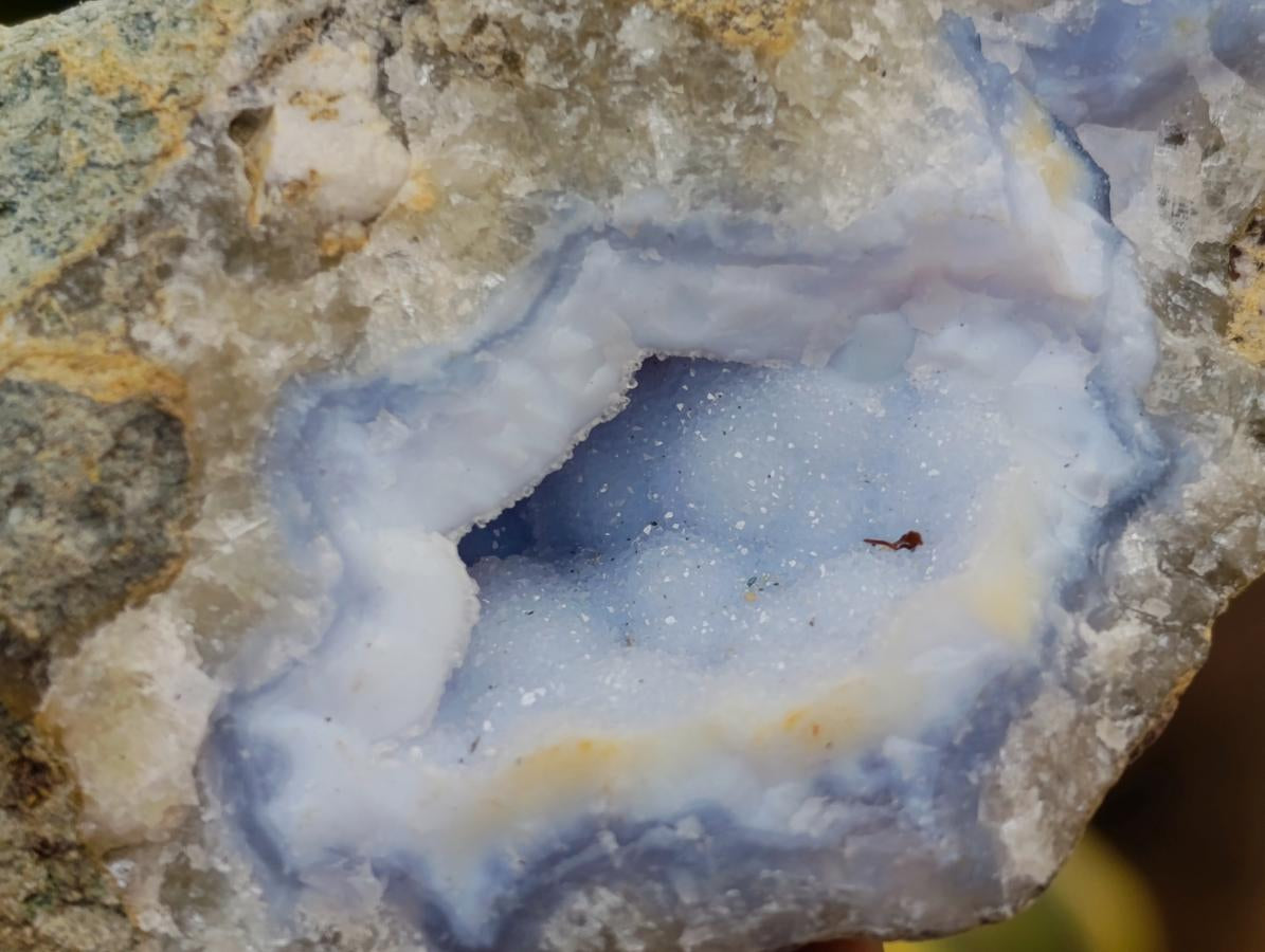 Natural Blue Lace Agate Geode Specimens x 12 From Nsanje, Malawi - Toprock Gemstones and Minerals 